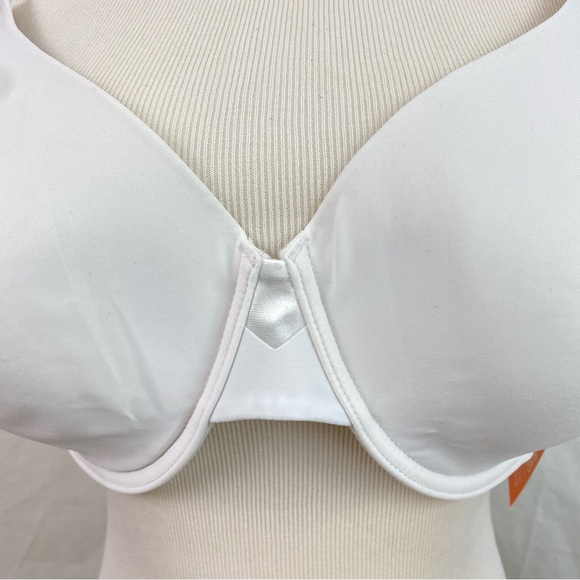 Warner's Women's Bra 40C White Simply Perfect Smoothes Underarm Bulge Underwire - Picture 3 of 11